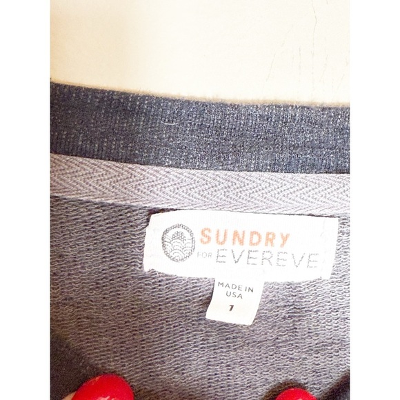 SUNDRY* Evereve Camo Trapeze Sweatshirt size 1 - Picture 5 of 6